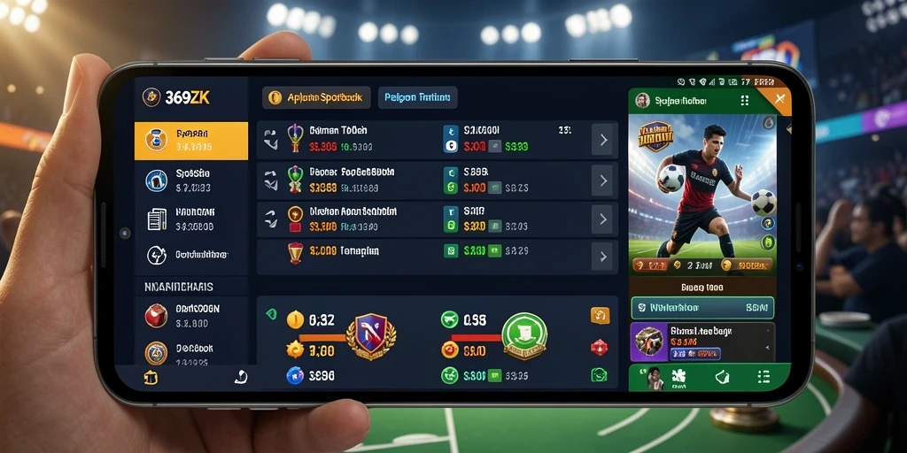 Screenshot menunjukkan pengguna yang sedang menikmati taruhan olahraga di 369ZK.