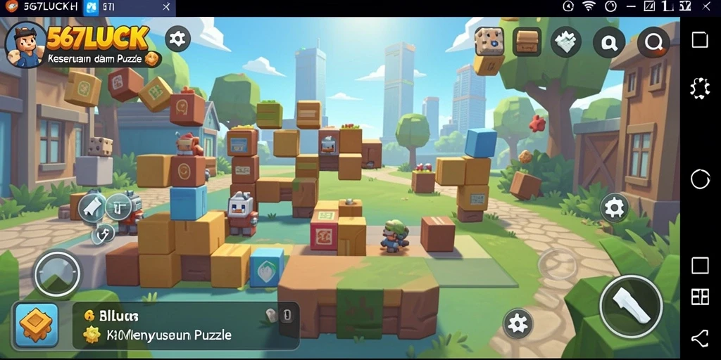 Tampilan seru gameplay puzzle 567LUCK yang menantang.