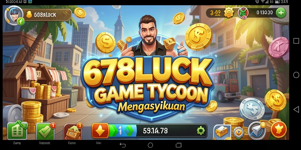 Screenshot gameplay 678LUCK menampilkan momen seru dalam membangun bisnis Tycoon.