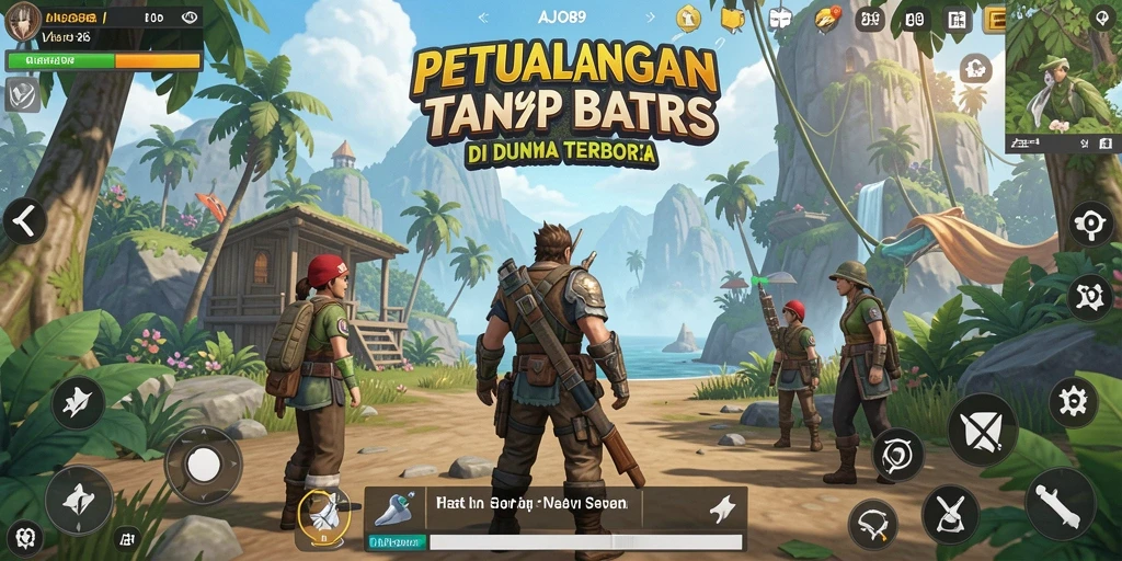 Gameplay AJO89 yang menampilkan eksplorasi dunia terbuka.