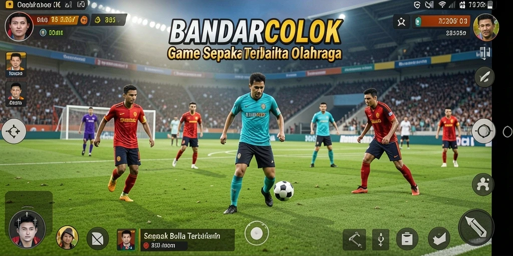 Tampilan gameplay sepak bola yang seru dan kompetitif di BANDARCOLOK.