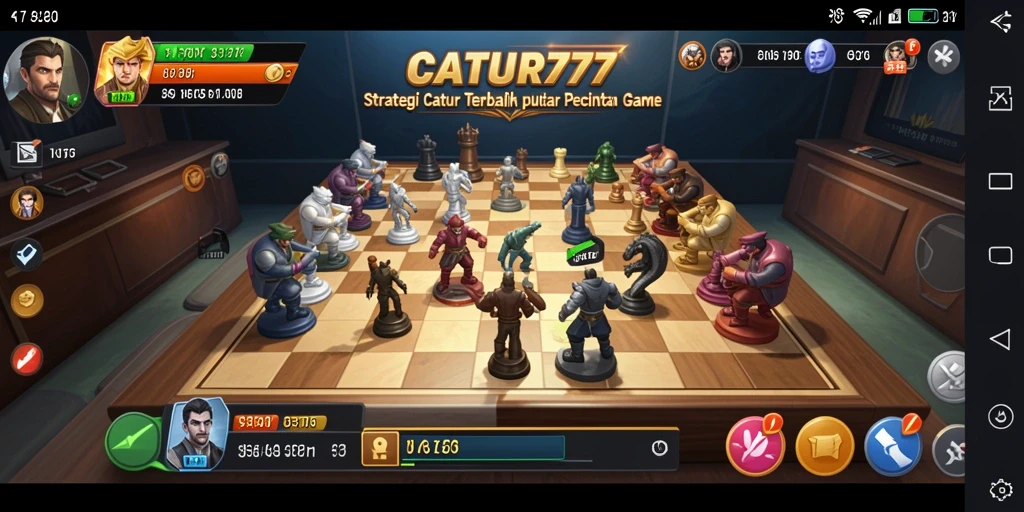 Screenshot utama CATUR777 yang menunjukkan serunya gameplay catur.