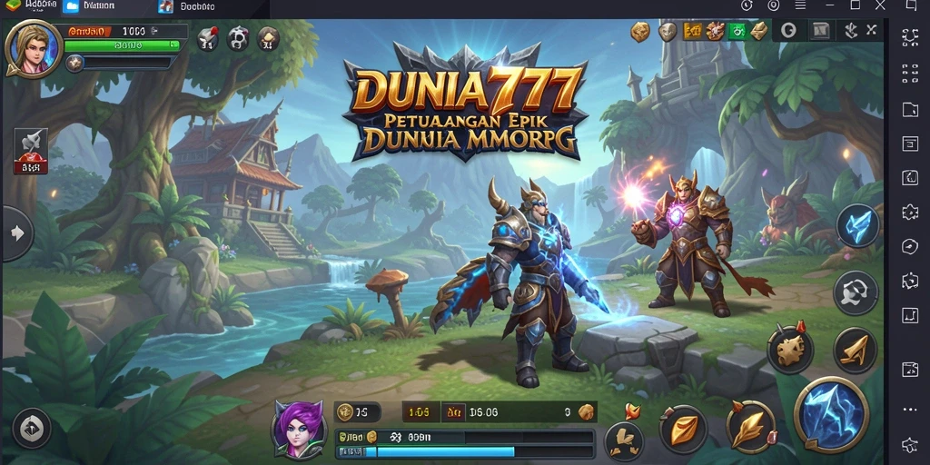 Tampilan gameplay DUNIA777 yang menakjubkan dalam dunia MMORPG.