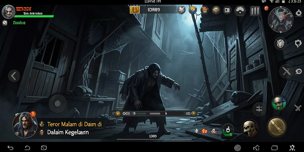 Screenshot menampilkan momen mencekam dalam gameplay IDR89.