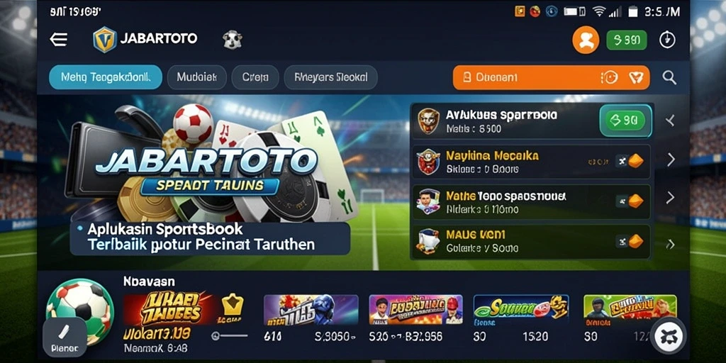 Tampilan interface JABARTOTO yang menarik dengan fitur taruhan langsung.