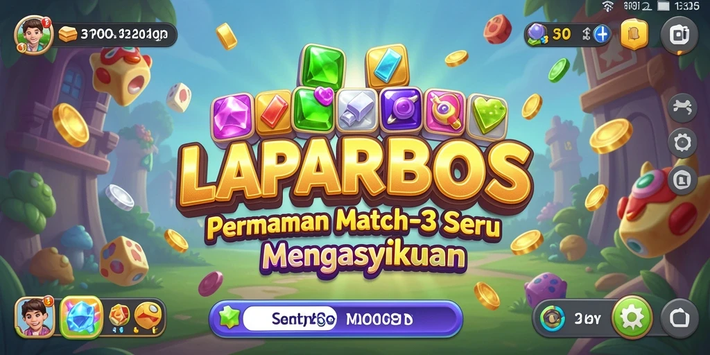 Tampilan gameplay LAPARBOS yang seru dan penuh warna.