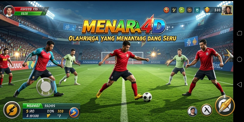Tangkapan layar dari gameplay seru MENARA4D yang menampilkan kompetisi olahraga.