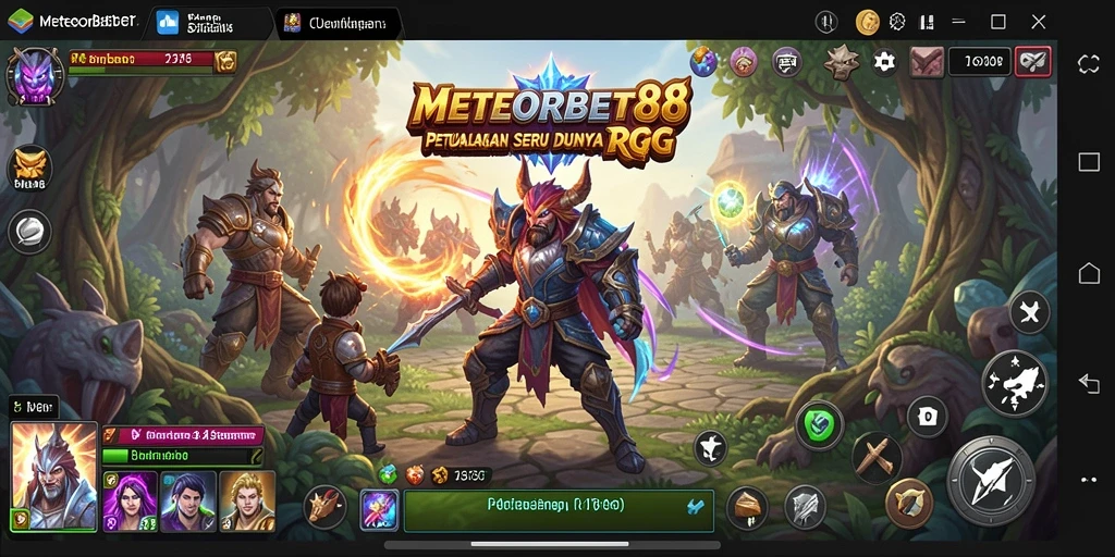 Tangkapan layar menunjukkan aksi pertarungan seru di METEORBET88.