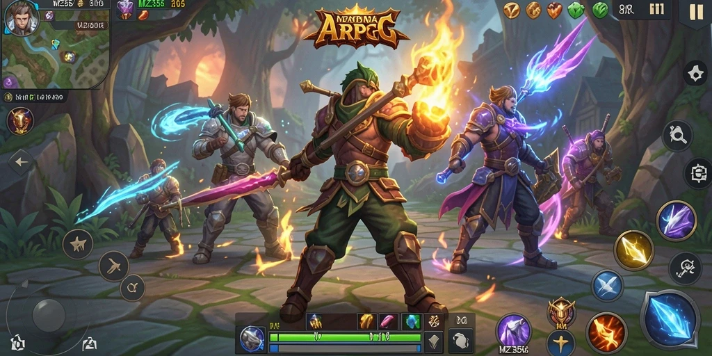 Screenshot MZ356 menampilkan keragaman karakter dan pertarungan seru.