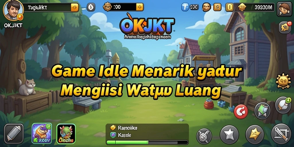 Tangkapan layar gameplay OKJKT menampilkan strategi Idle yang menarik.