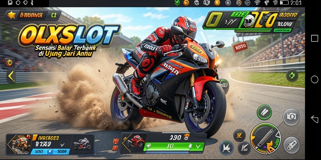 Gameplay seru dan mendebarkan dalam balapan motor.