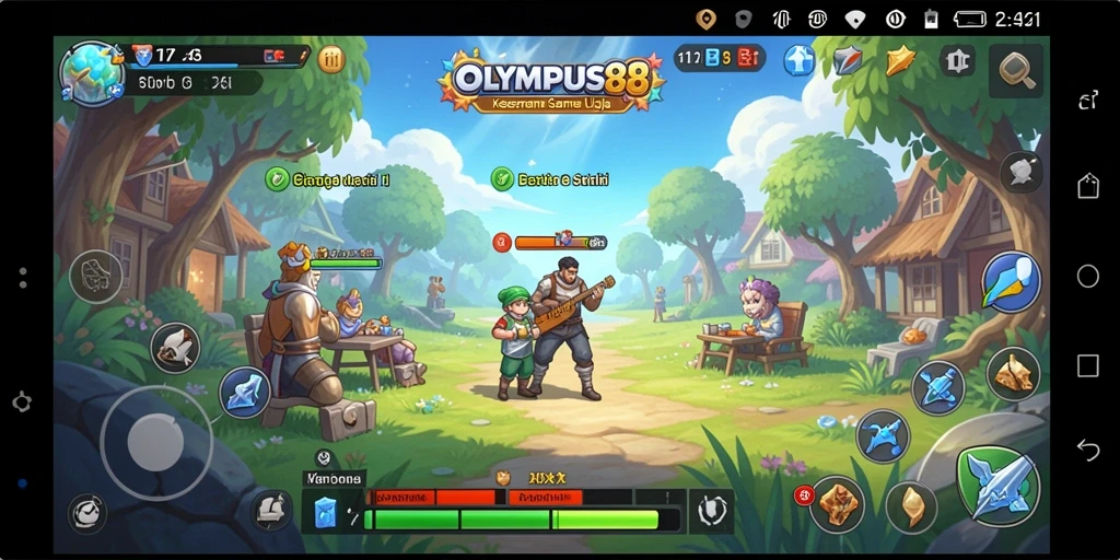 Tampilan gameplay OLYMPUS88 yang ceria dan menghibur.