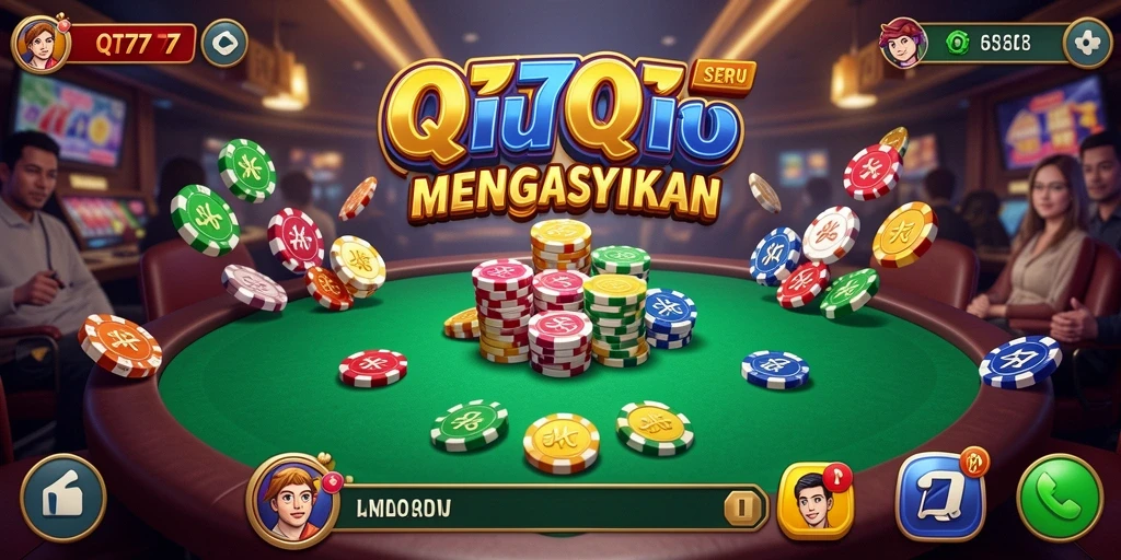 Tampilan gameplay seru QiuQiu di QT777.
