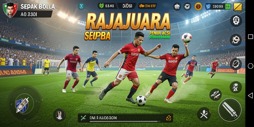 Tampilan menarik dari gameplay RAJAJUARA yang seru dan mendebarkan.