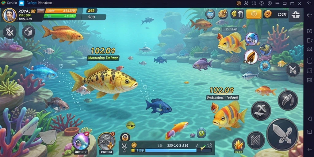 Tampilan gameplay memancing di ROYAL88 yang memukau dan realistis.