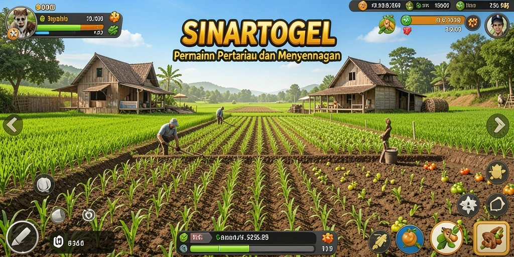 Screenshot SINARTOGEL menampilkan gameplay bertani yang menarik dan interaktif.