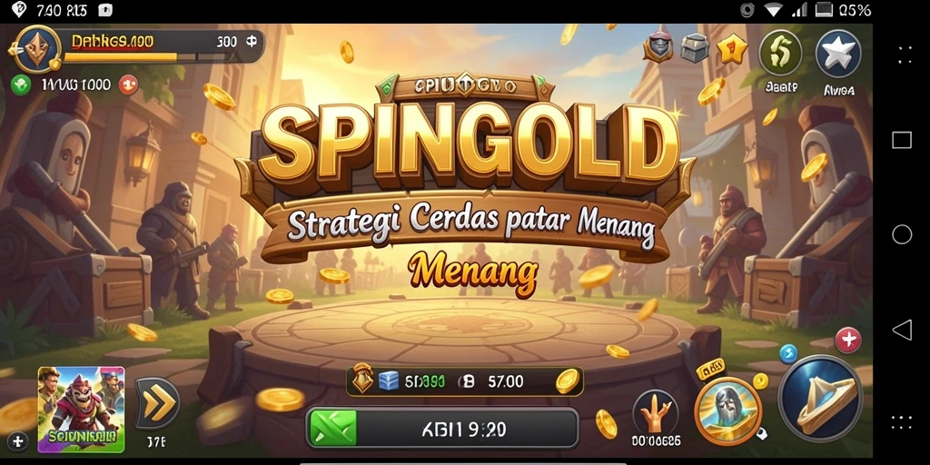 Tampilan gameplay SPINGOLD yang strategis dan mendebarkan.
